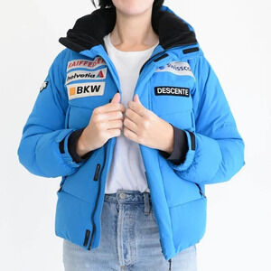 Descente  Swiss Alpine Team Ski Jacket Victory Blue Winter Coat 14 Junior